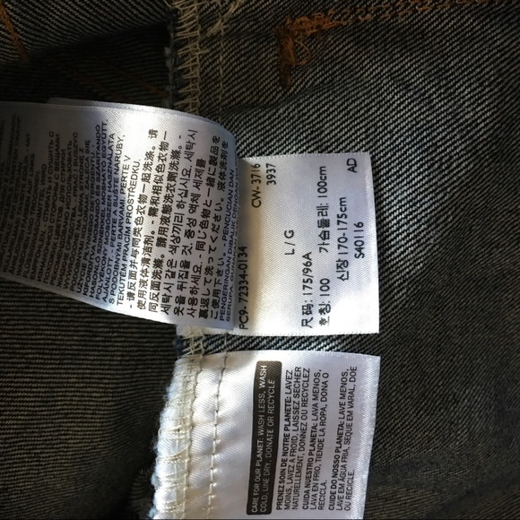 Men’s Trucker Dark Wash Levis Denim Jacket SZ L - Picture 8 of 8